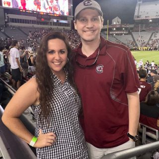 Dr. Steadman and her partner at a University of South Carolina football game in Williams-Brice stadium
