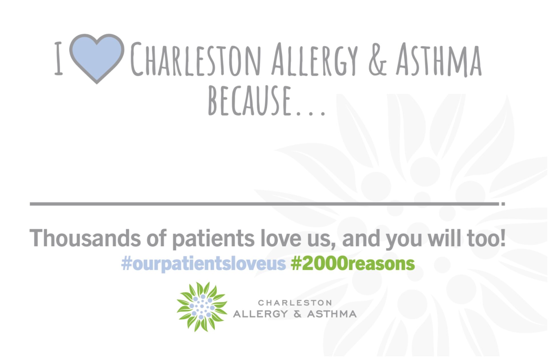 Share Why You Love Charleston Allergy & Asthma!